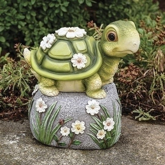 Garden Statue - Turtle on Stone