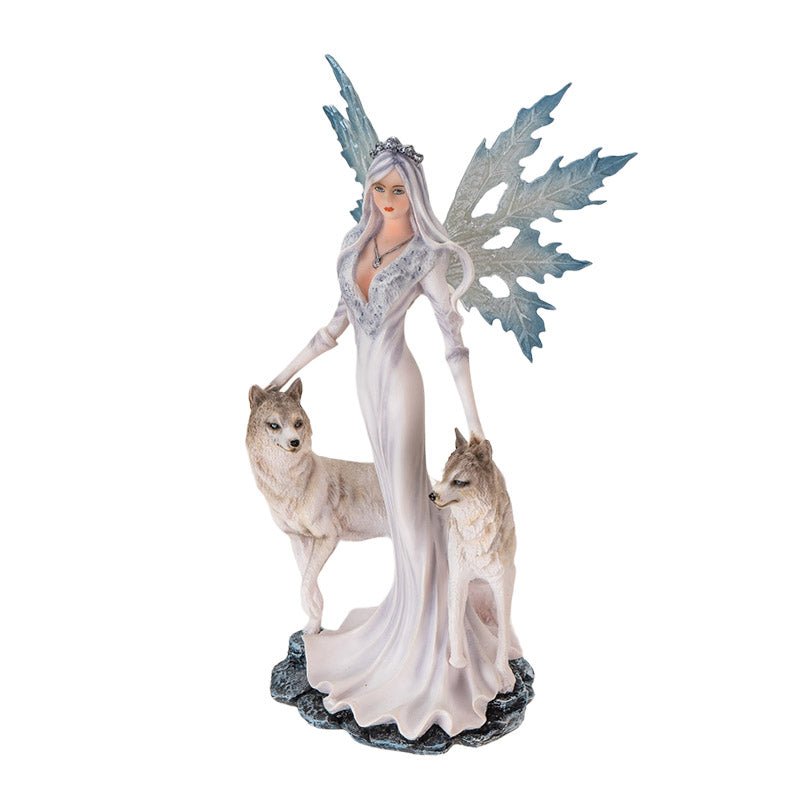 Snow Queen With Wolves