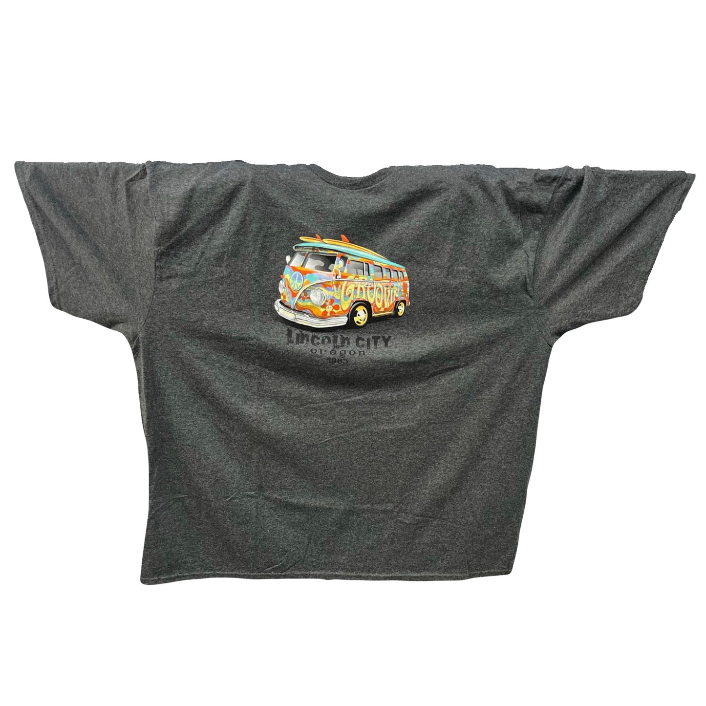 Unisex Plus Size T-shirt Hendrix Bus Charcoal Gray