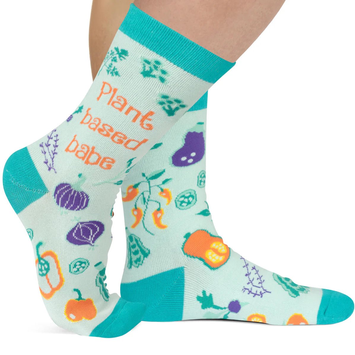 Socks - Crew Length 'Plant Based Babe' Socks