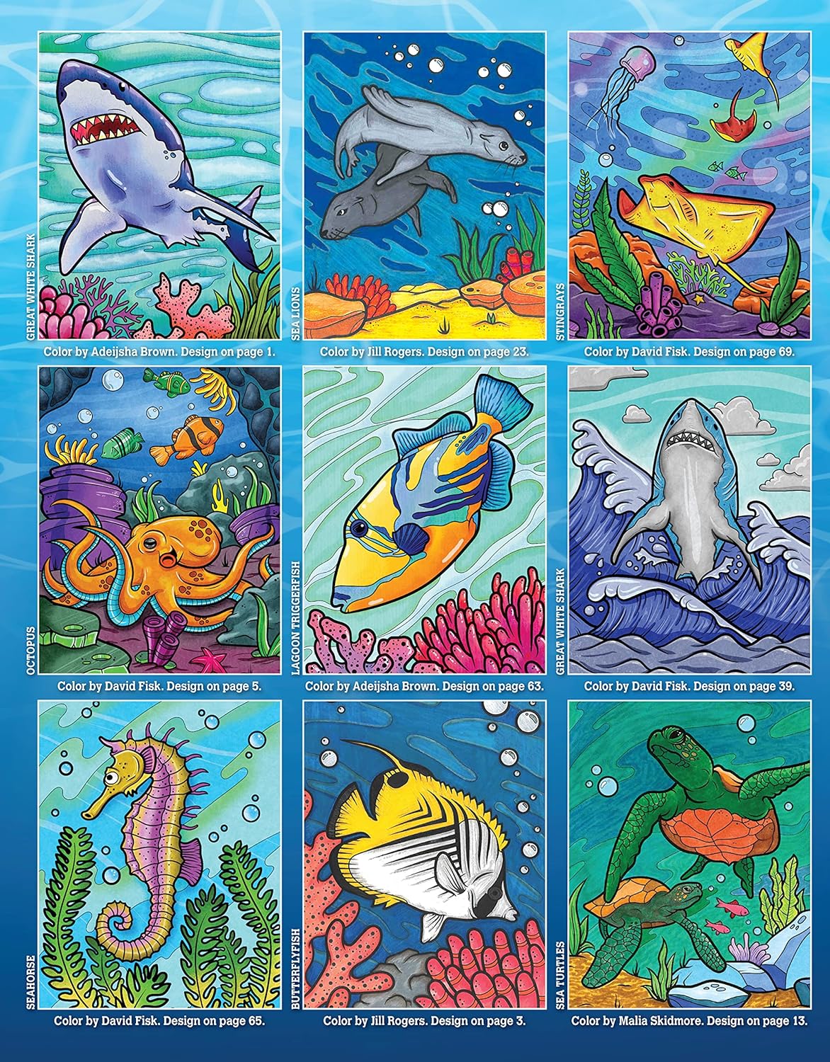 Coloring Book - Sharks and Ocean Creatures