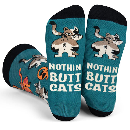 Socks - Crew Length 'Nothin Butt Cats' Socks