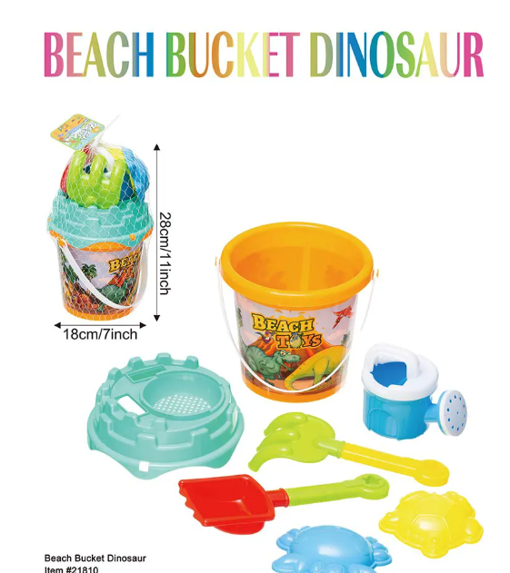 Beach Toys - Beach Bucket Dinosaur