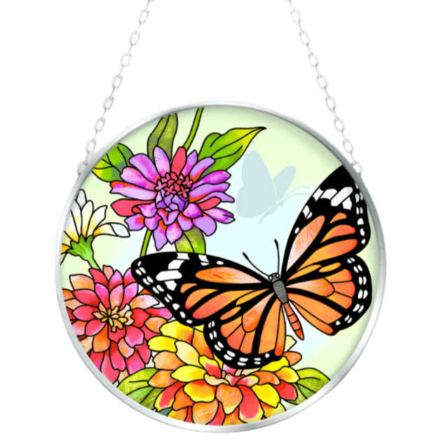 Suncatcher - Monarch Butterfly Garden 6.5"