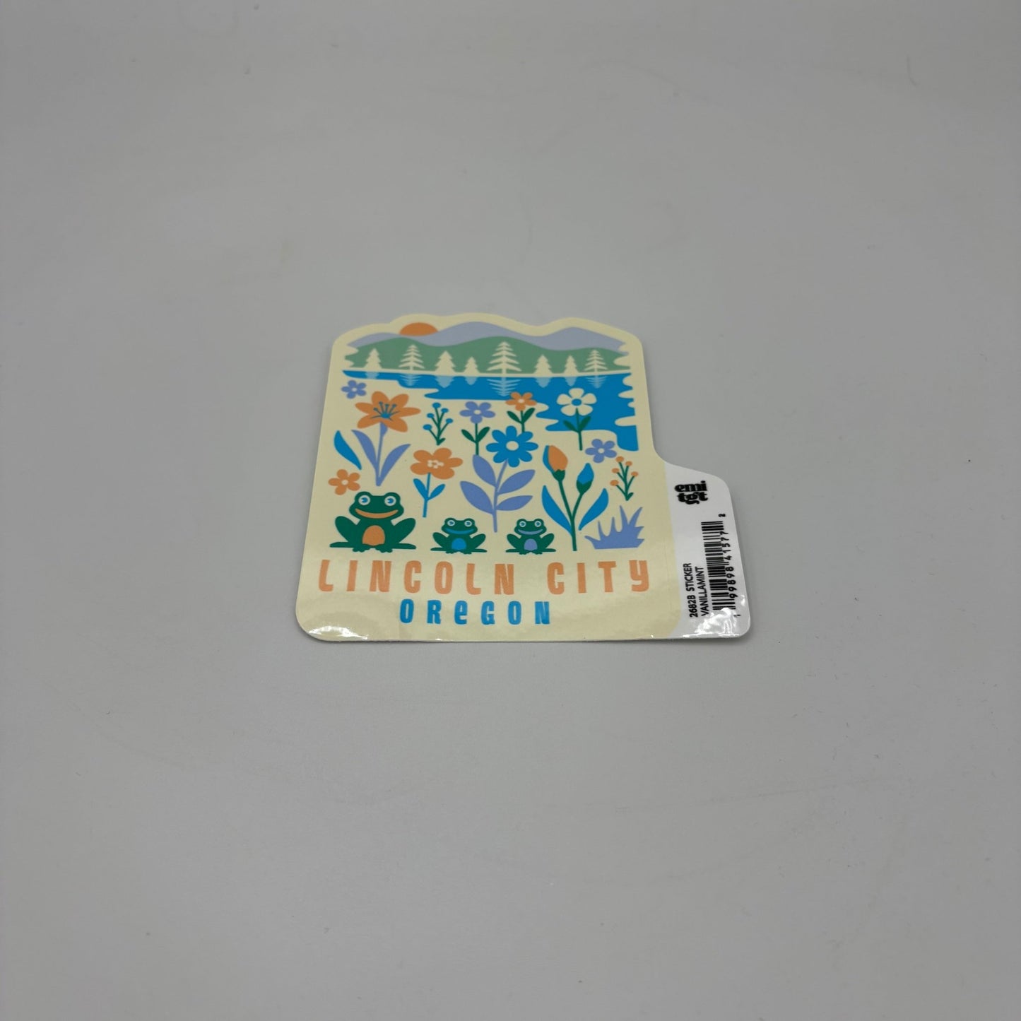 Sticker - Large flowers & frogs Lincoln City, Oregon