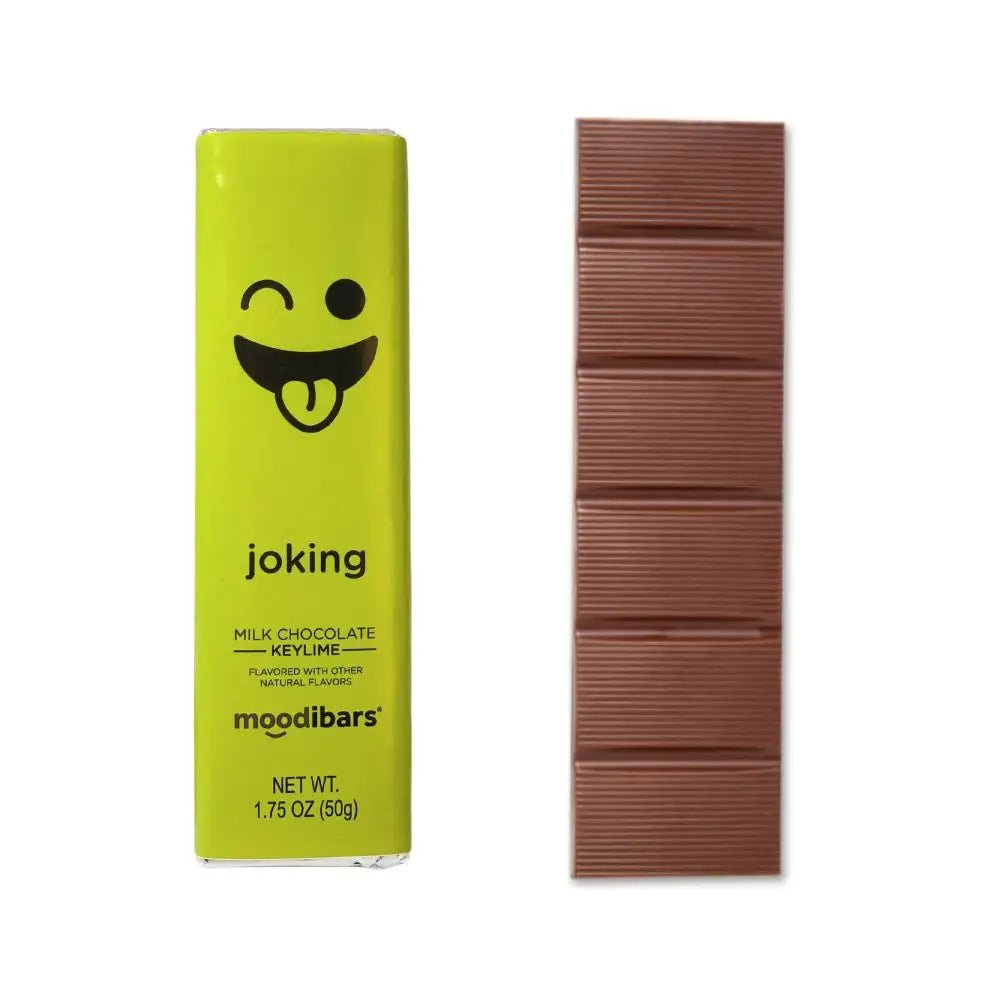 Chololate - Moodibars® JOKING creamy Milk Chocolate Keylime 1.5oz bar