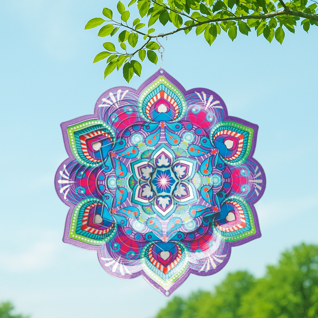 Wind Spinner - Large Lotus Mandala
