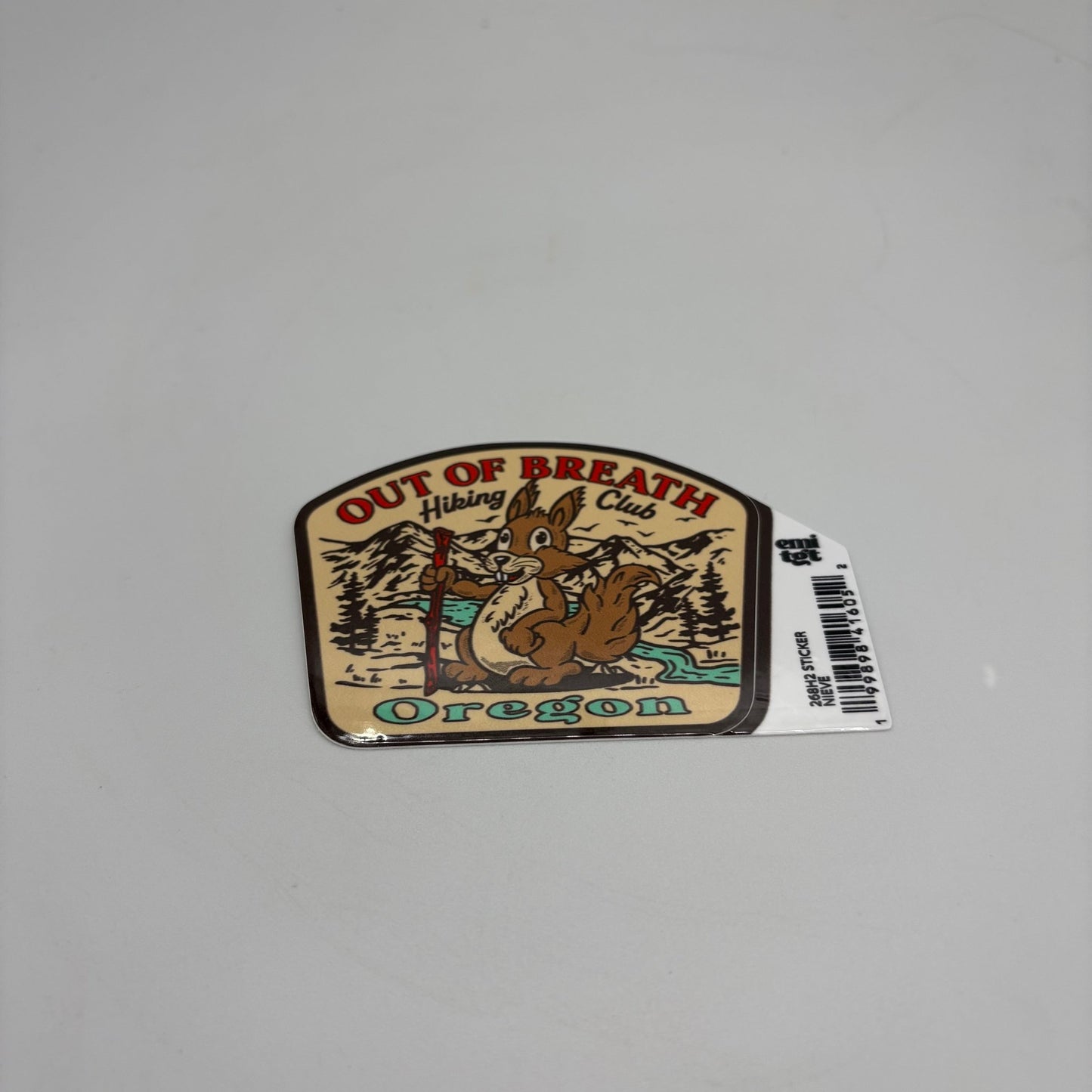 Sticker - Large out of breath, hiking club, Oregon