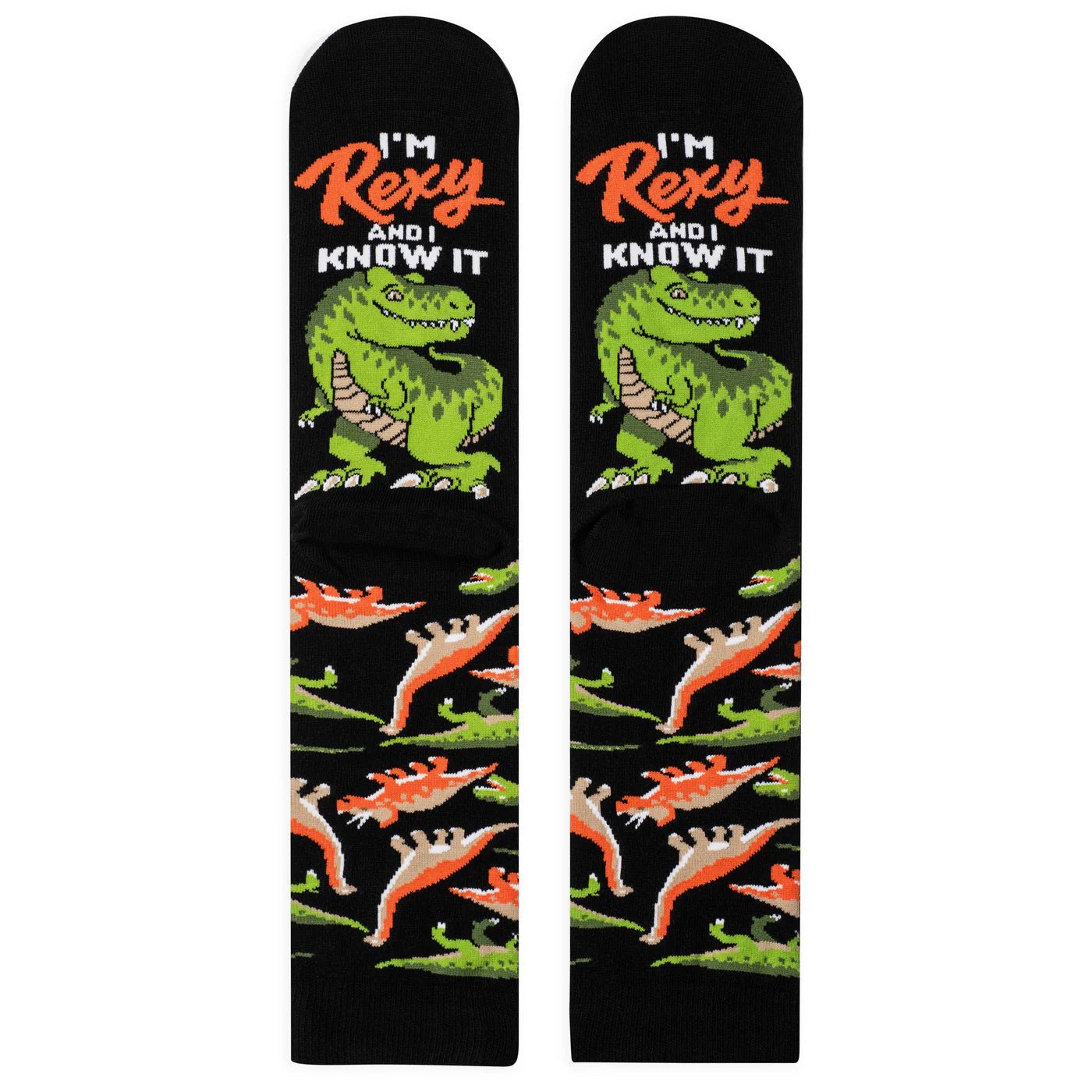 Socks - Crew Length 'I'm Rexy and I Know it' Dinosaur Socks
