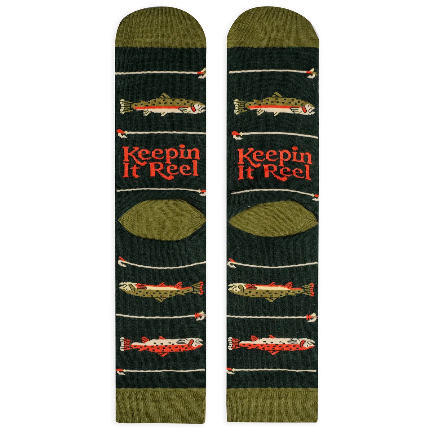 Socks - Crew Length 'Keepin it Reel' Fishing Socks