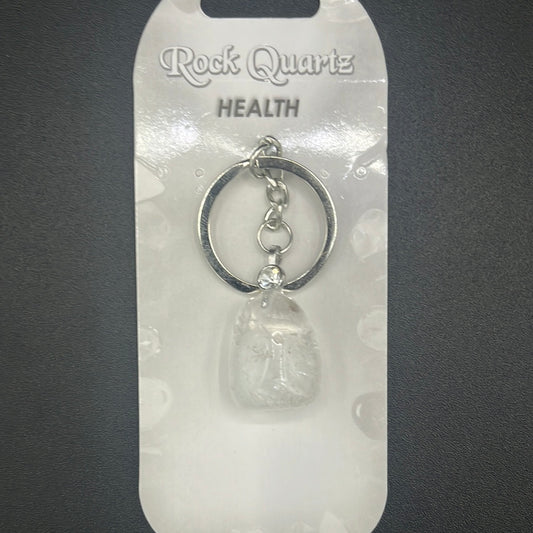 Keychain - Crystal Quartz (Rock Quartz)