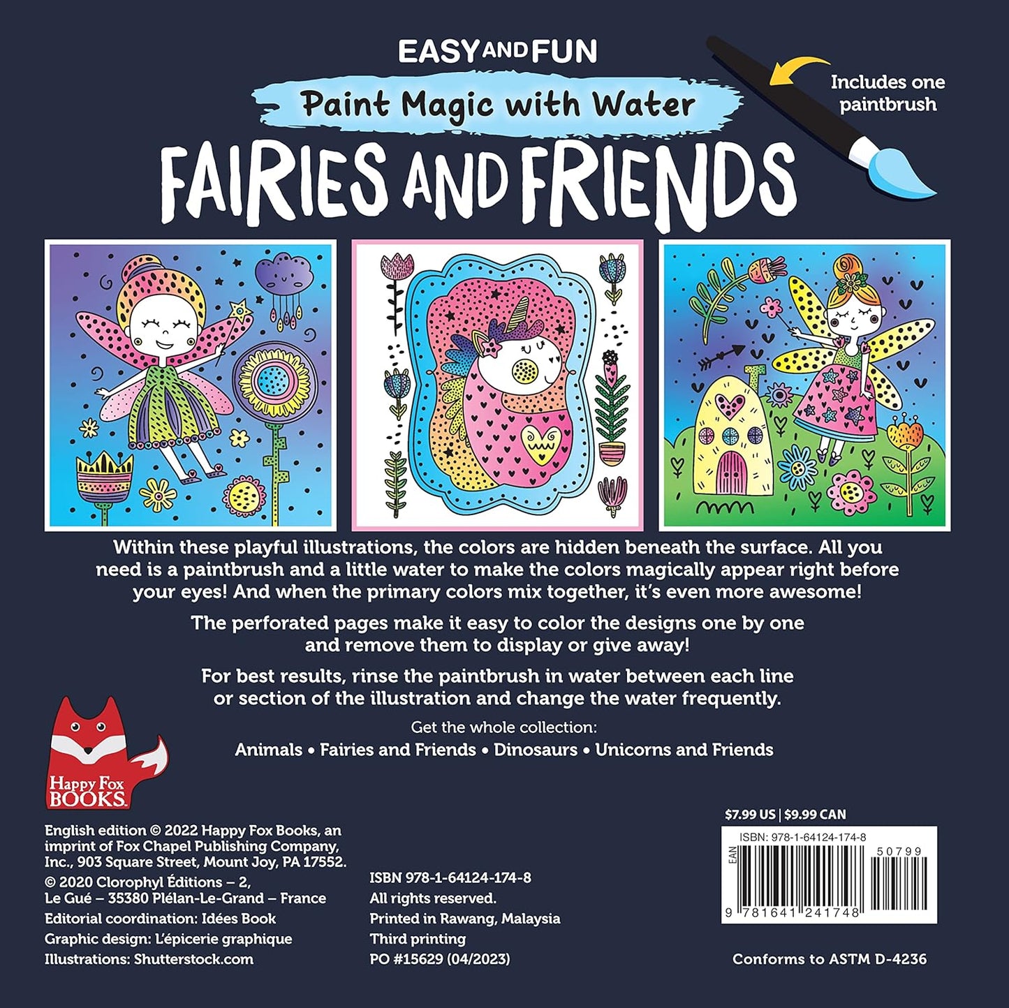 Painting Book - Paint Magic with Water: Fairies and Friends