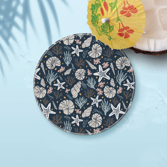 Coaster - Coastal Pattern Ceramic Coaster COC0190