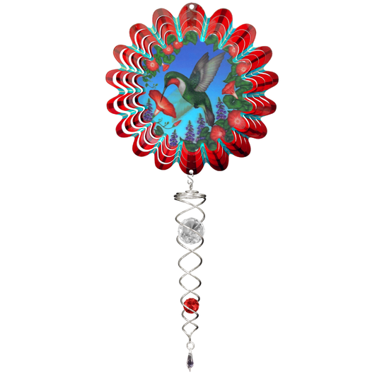 Wind Spinner - Mini Set Animated Red Hummingbird