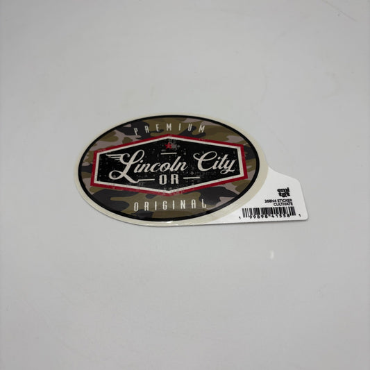 Sticker - Large camo premium original Lincoln City OR