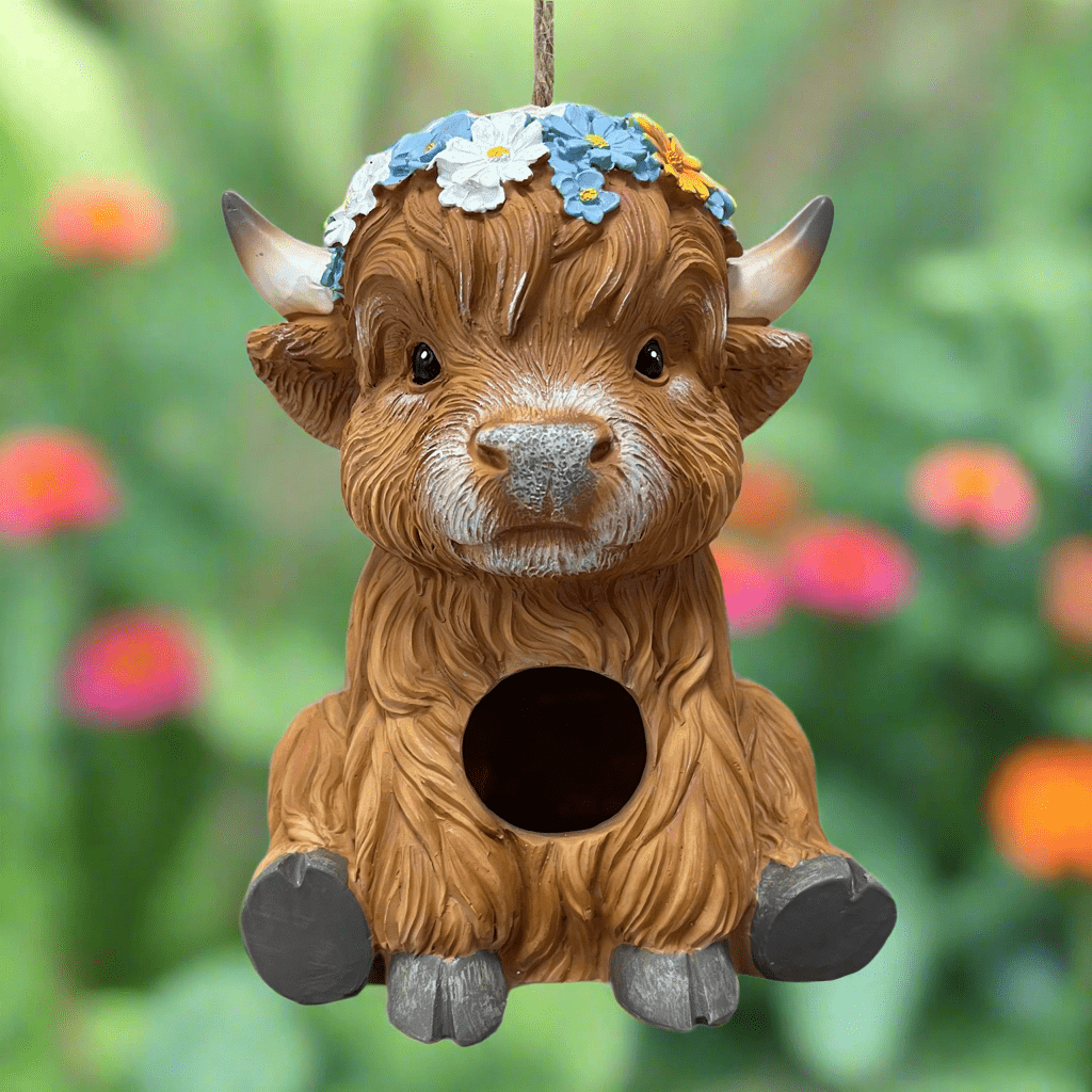 Birdhouse - Highland Cow