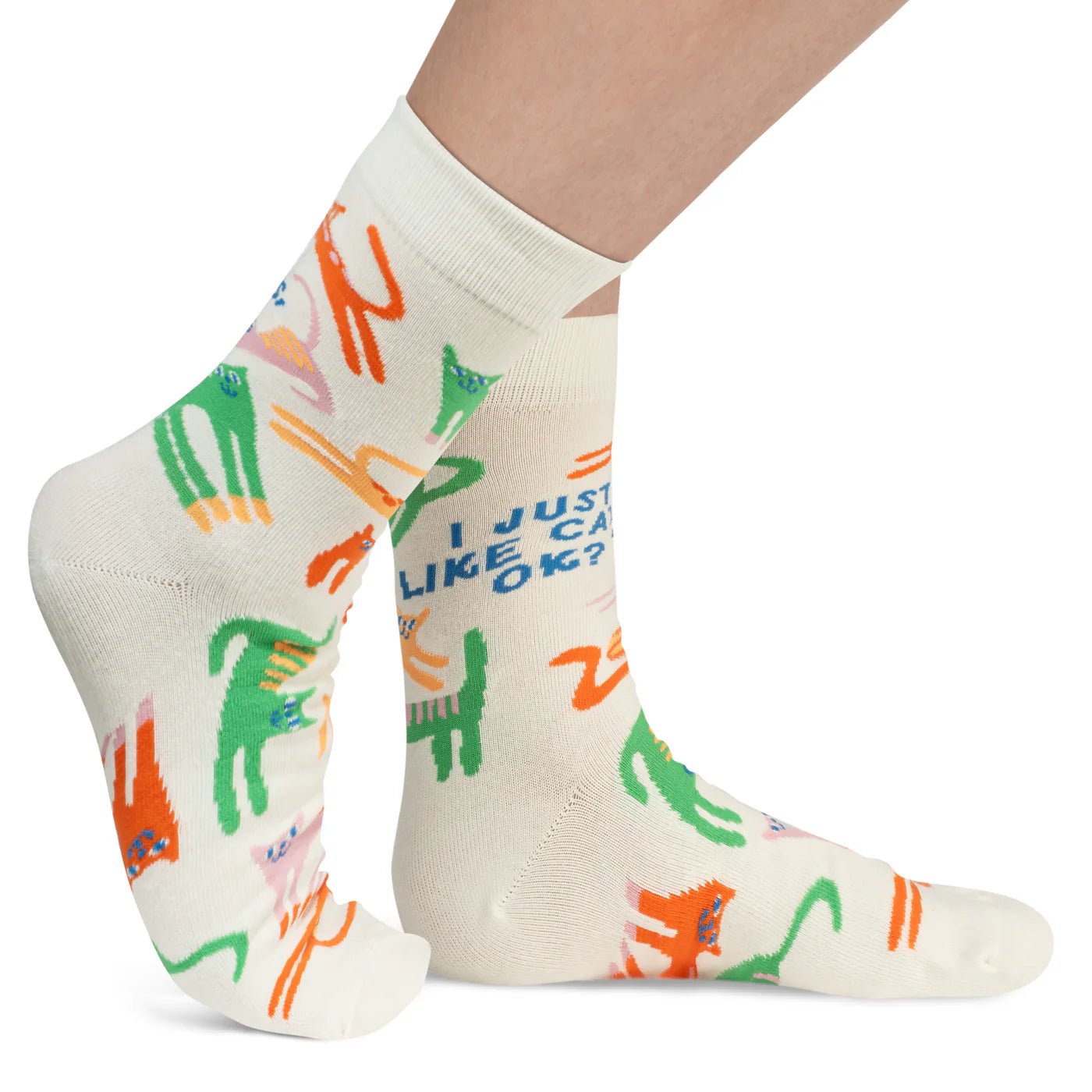 Socks - Crew Length 'I Just Like Cats OK?' Socks