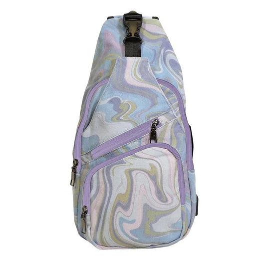 Day Pack Anti Theft Blue Jewel- Small