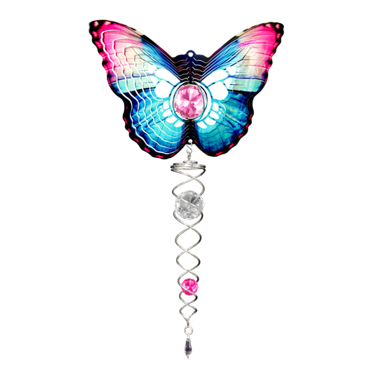 Wind Spinner - Mini Set Crystal Pink Butterfly