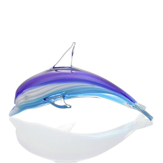 Glass Art - Blue Layers Dolphin - 58058