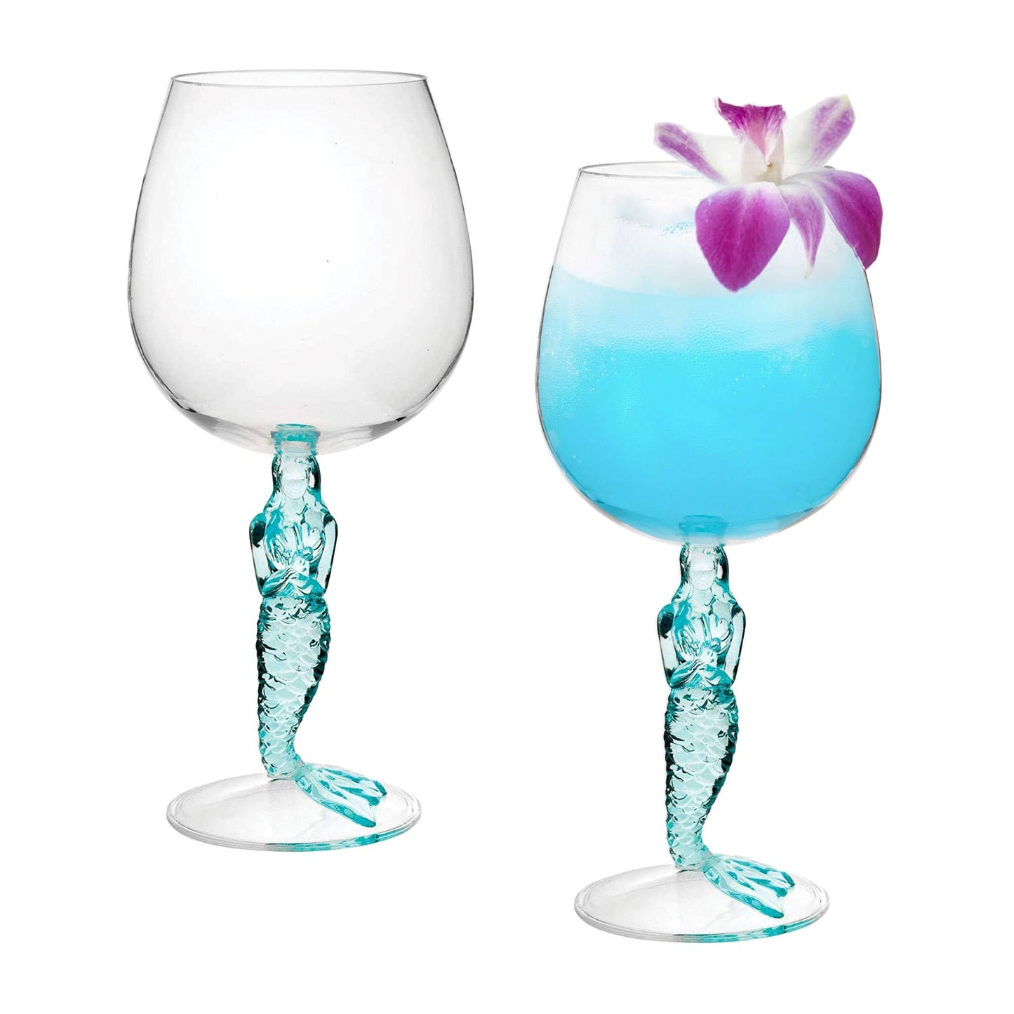 Plastic Wine Glass - Mermaid 17oz