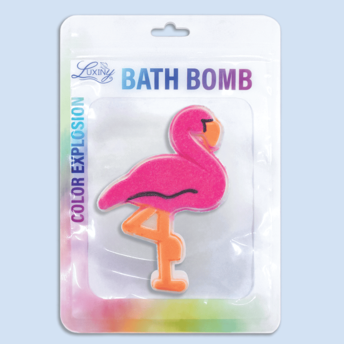 Bath Bomb - Hand Painted Color Burst  Flamingo