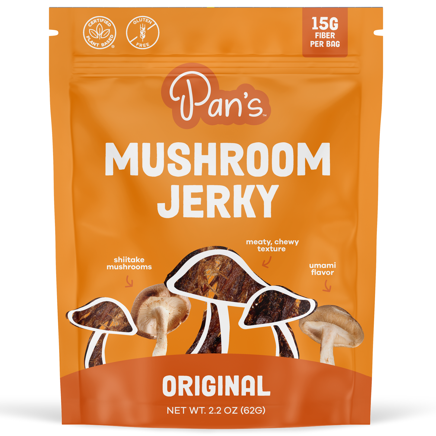 Pan's Mushroom Jerky - 2.2oz Original