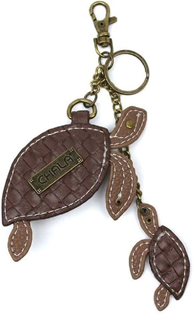 Key Fob Coin Purse Two Turtles