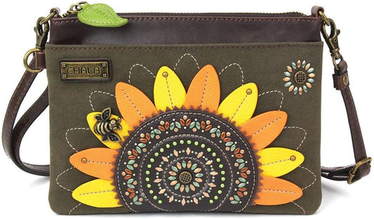 Mini Crossbody Olive Sunflower