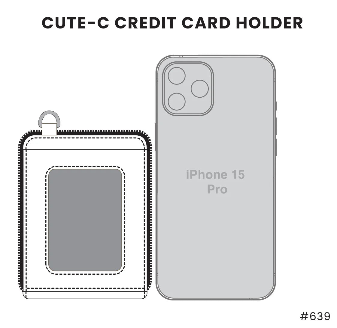 Cute C Credit Card Holder - Gingerbread House