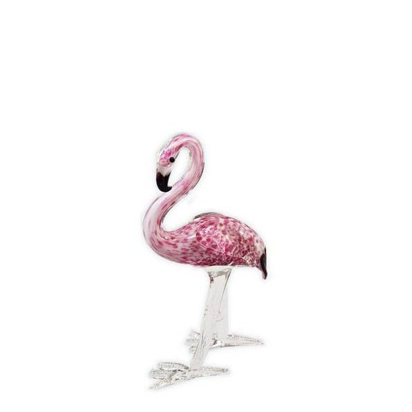 Glass Mini Flamingo Pink 4"