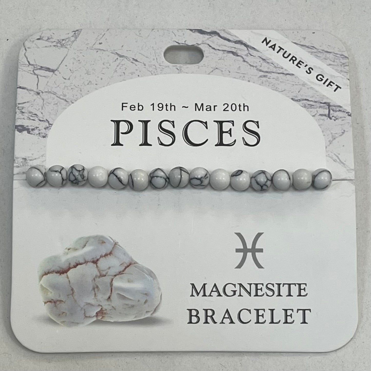 Bracelet - Nature's Gift - Zodiac Magnesite - Pisces