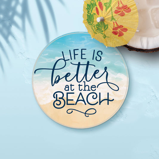 Coaster - Life is Better at The Beach Ceramic Coaster COC0187