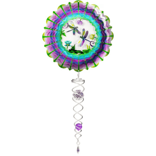 Wind Spinner - 14" 3D Dragonfly Spinner Set