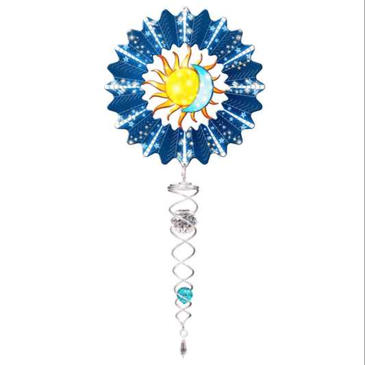 Wind Spinner - 14" Sun and Moon Spinner Set