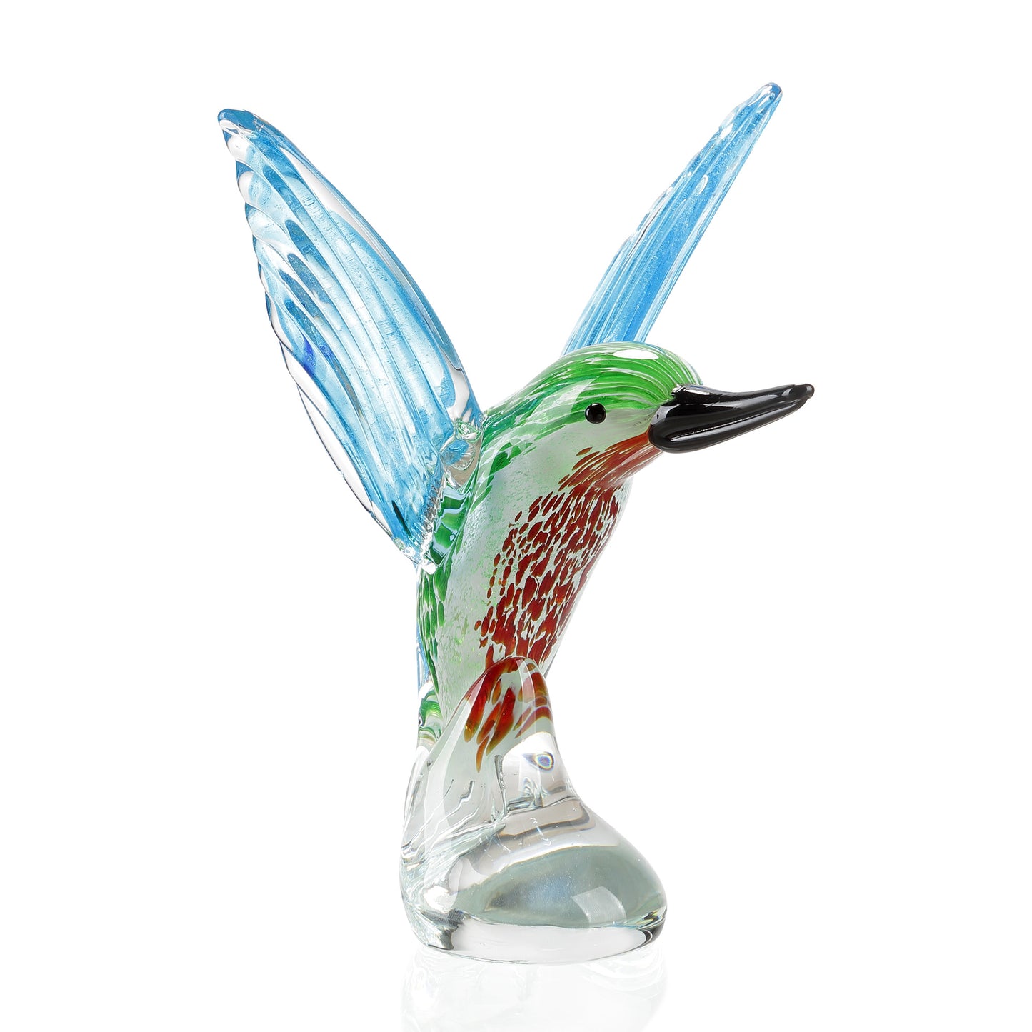 Glass Art - Green Hovering Hummingbird - 76191