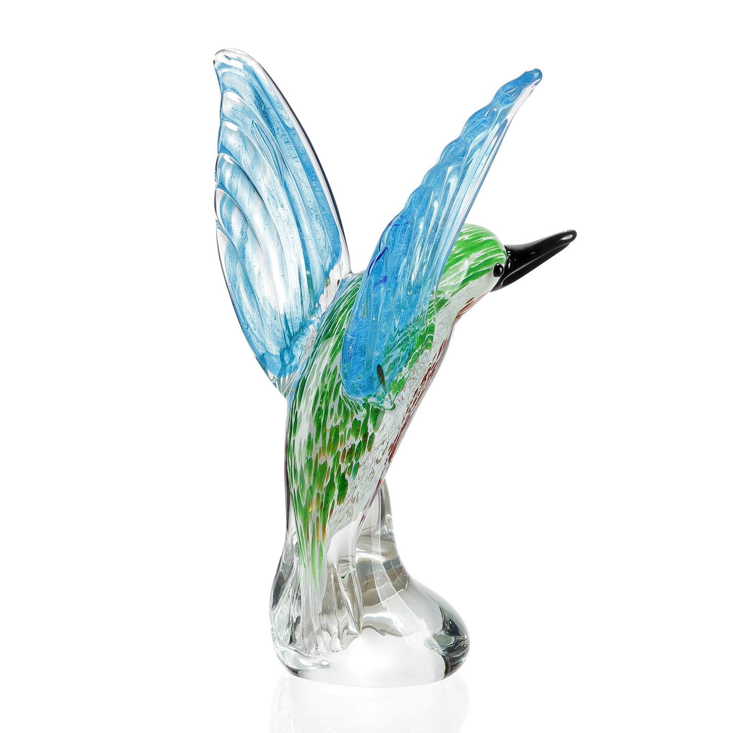 Glass Art - Green Hovering Hummingbird - 76191