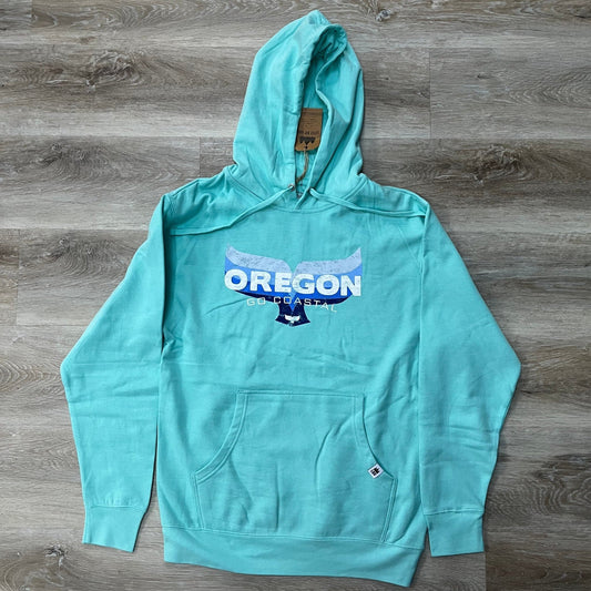 Unisex Hoodie Mint Oregon Go Coastal Whale Tail