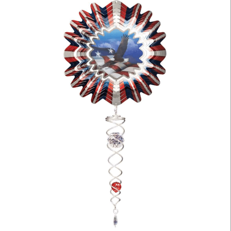 Wind Spinner - 14" Animated Patriotic Spinner Set