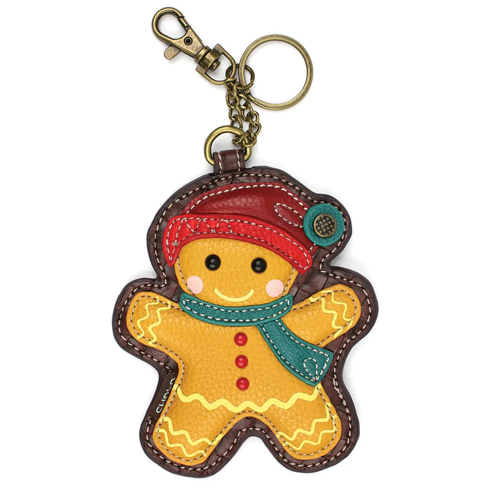Key Fob Coin Purse - Gingerbread Man