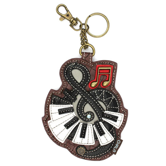 Key Fob Coin Purse - Trebil Cleff Piano Keys