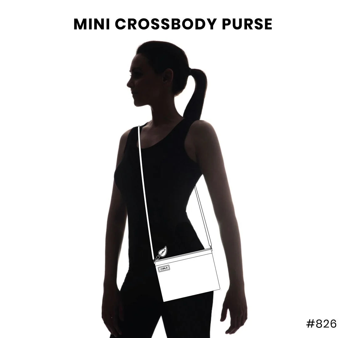 Mini Crossbody Navy Horse Family
