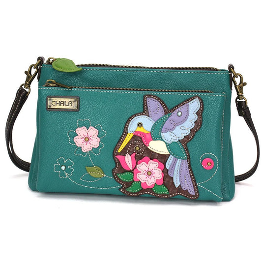 Deluxe Crossbody Turq. Black Hummingbird