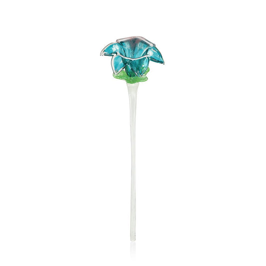 Glass Art -Blue and Green Flower - 83100