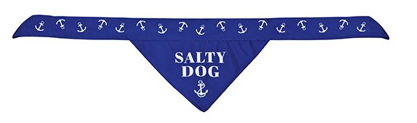 Bandana - Pet Bandana - Anchor Salty Dog L/XL