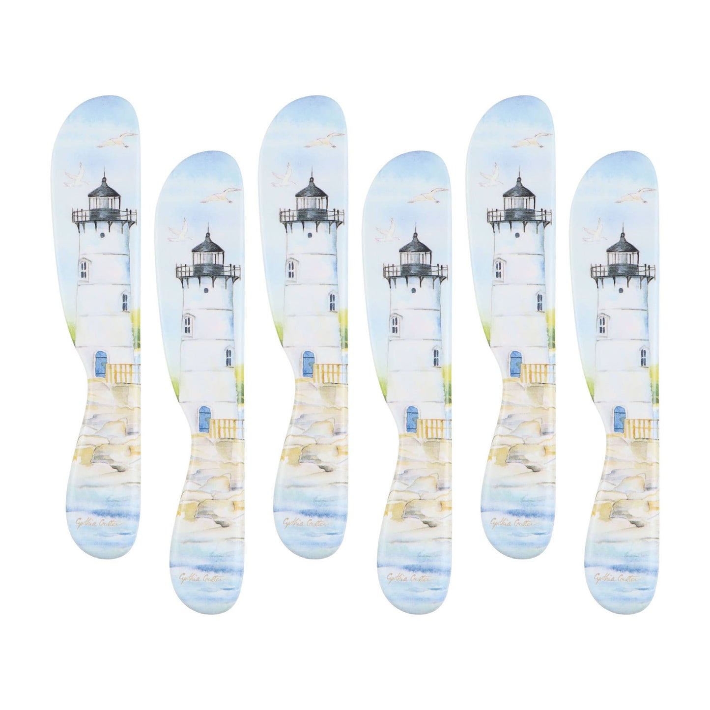 Cheese Spreader - 6-Piece Lighthouse Melamine