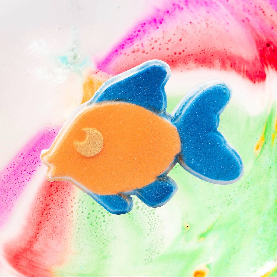 Bath Bomb - Hand Painted Color Burst Fish