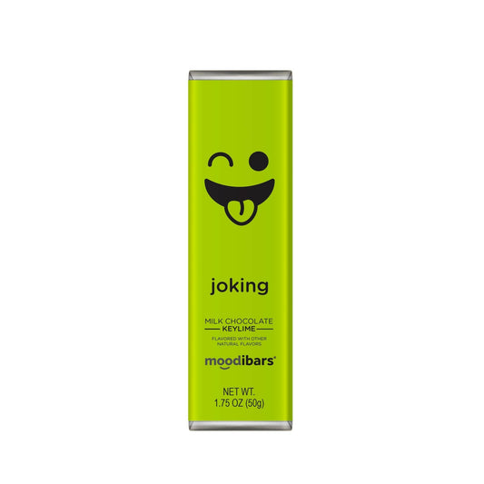Chololate - Moodibars® JOKING creamy Milk Chocolate Keylime 1.5oz bar