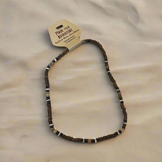 Necklace - MAN 1607 - Brown Shell