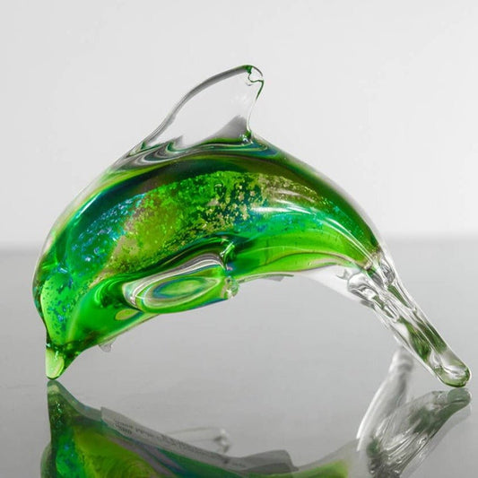 Multi-Color Glass Dolphin 3 1/2”